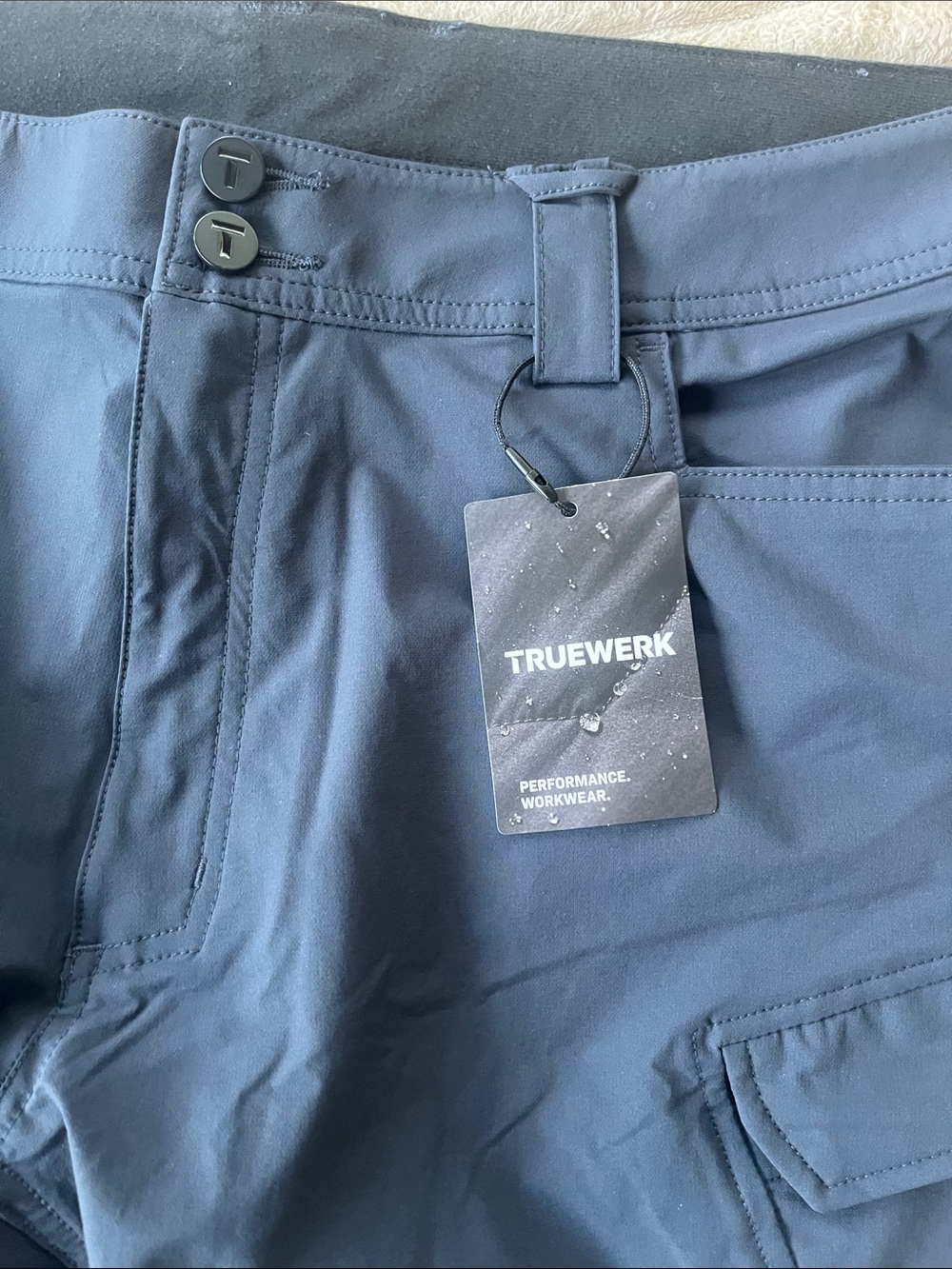 TrueWerk T1 Men's Cargo Pants - Navy Blue - Picture 2 of 7